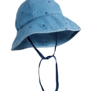 Denim Dots Sun Hat - Blue